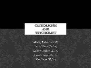 Catholicism and Witchcraft