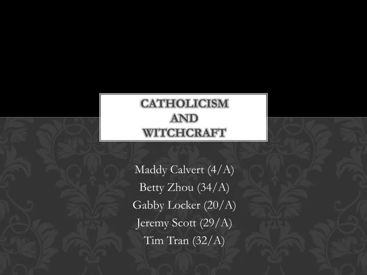 catholicism and witchcraft