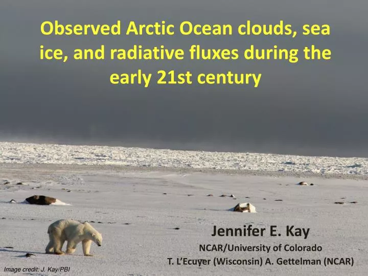 observed arctic ocean clouds sea ice and radiative fluxes during the early 21st century