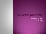 Diabetes Mellitus - slide 1