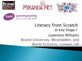 Literacy from Scratch at Key Stage 1