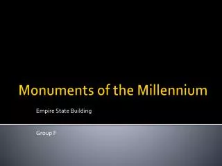 Monuments of the Millennium