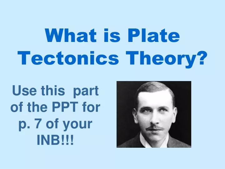 what is plate tectonics theory