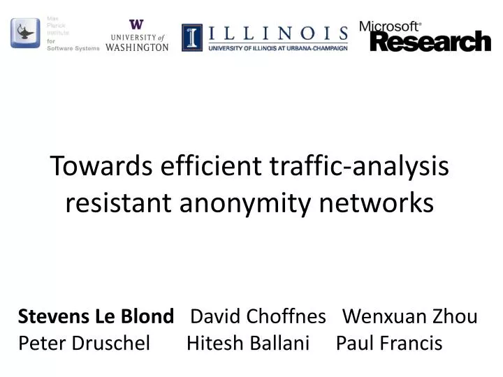 towards efficient traffic analysis resistant anonymity networks