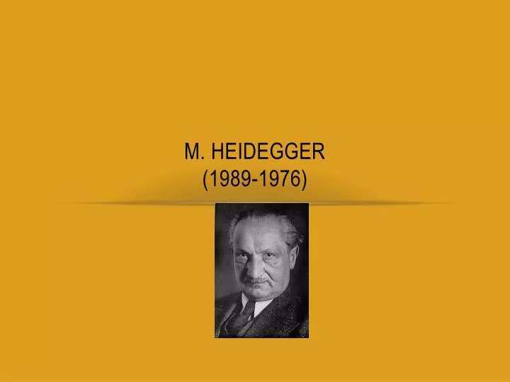 m heidegger 1989 1976