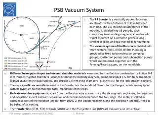 PSB Vacuum System
