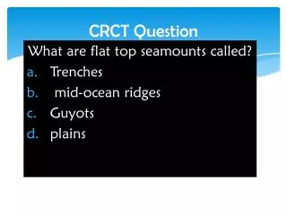 CRCT Question