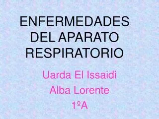 enfermedades del aparato respiratorio
