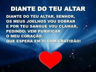 diante do teu altar