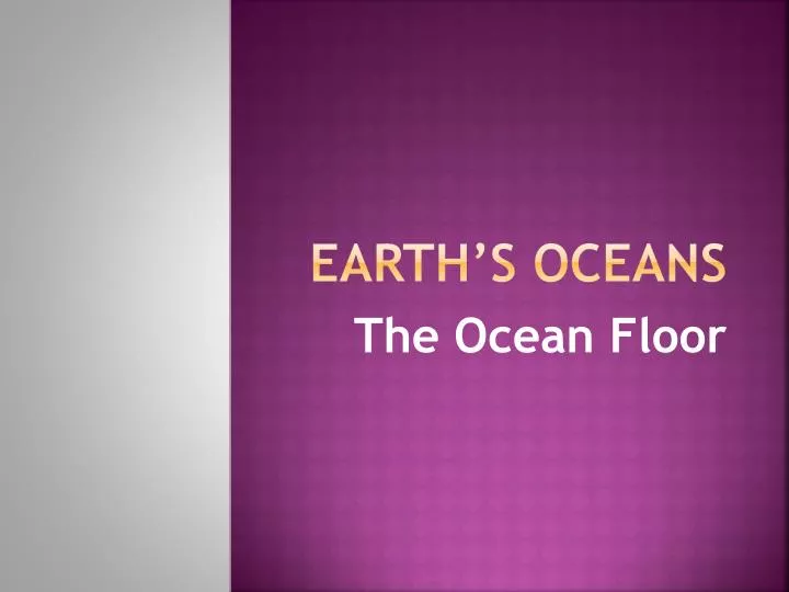 earth s oceans