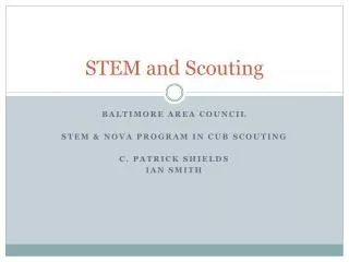 STEM and Scouting