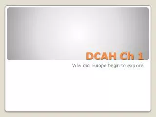 DCAH Ch 1