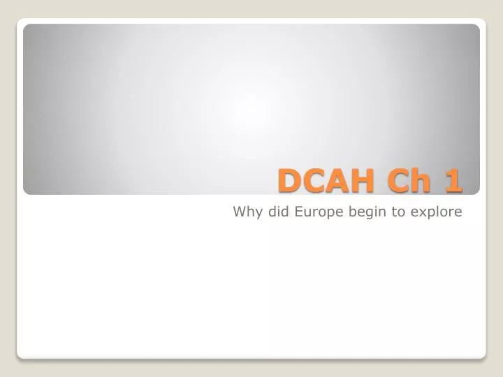 dcah ch 1