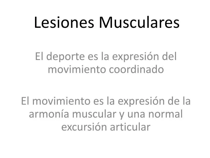 lesiones musculares