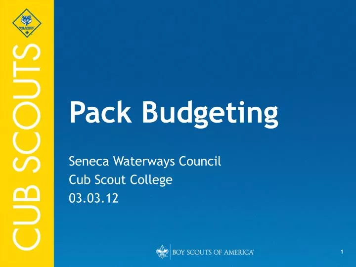 pack budgeting