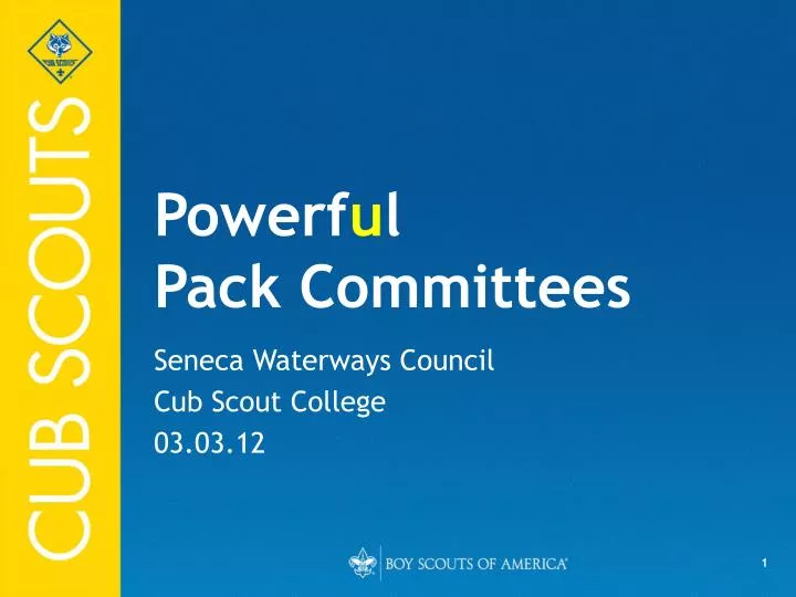 powerf u l pack committees