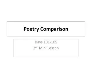 Poetry Comparison