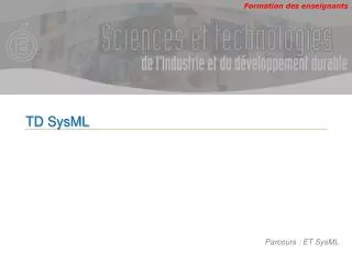 td sysml