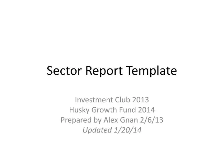 sector report template