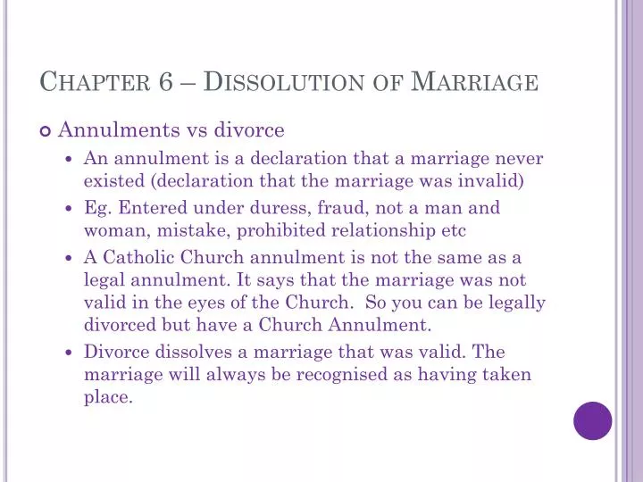 chapter 6 dissolution of marriage
