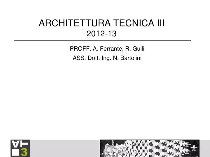 architettura tecnica iii 2012 13