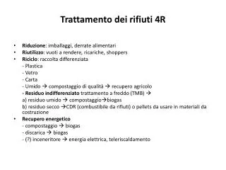trattamento dei rifiuti 4r