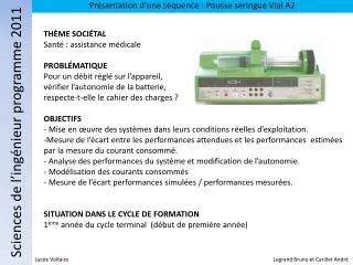 sciences de l ing nieur programme 2011
