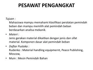 pesawat pengangkat