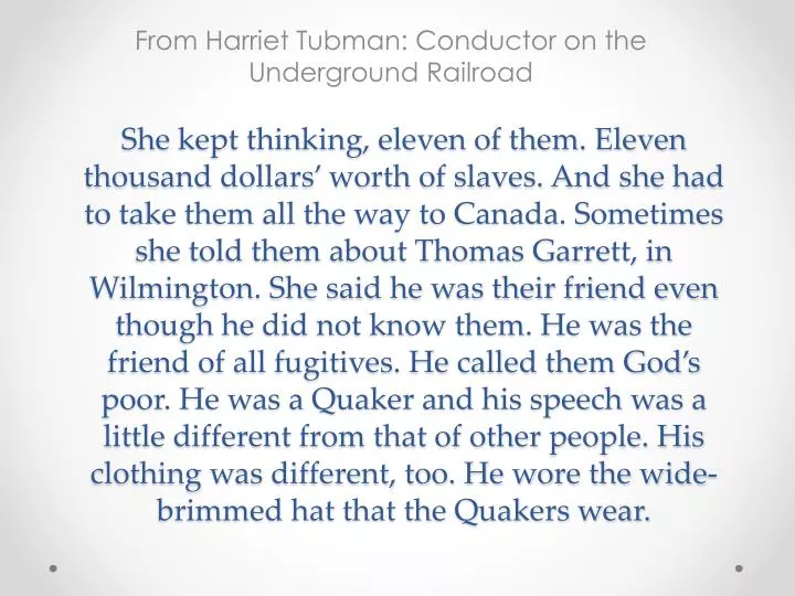 from harriet tubman conductor on the underground railroad