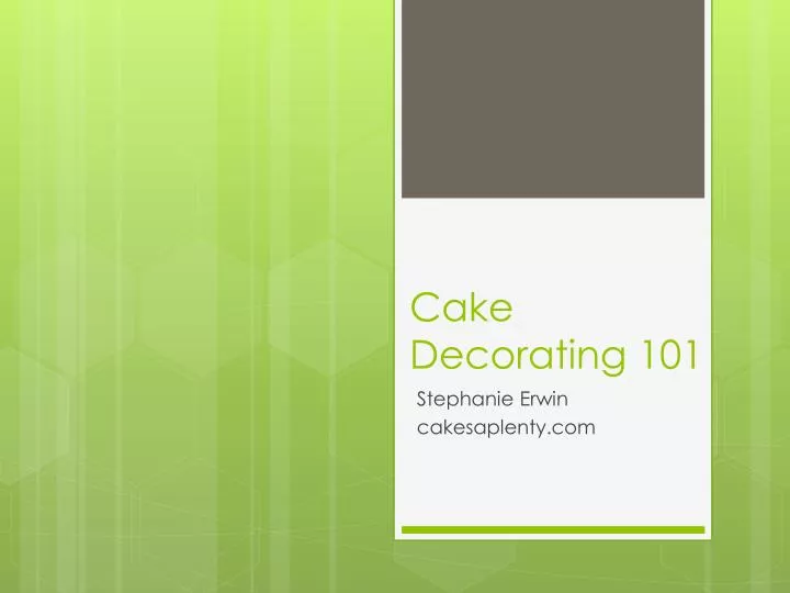 cake decorating 101