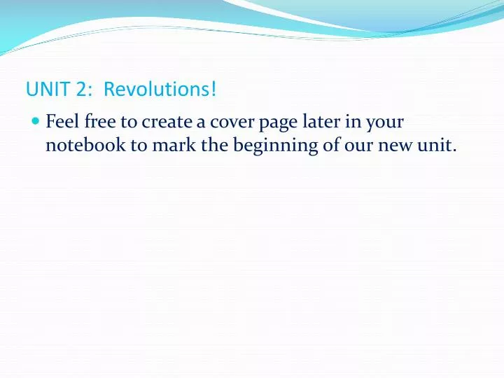 unit 2 revolutions