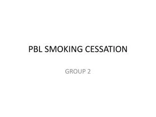 PBL SMOKING CESSATION