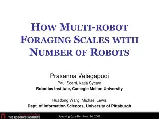 How Multi-robot Foraging Scales with Number of Robots