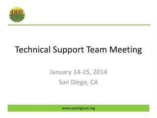 Technical Support Team Meeting