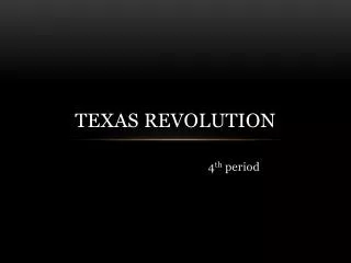 texas revolution