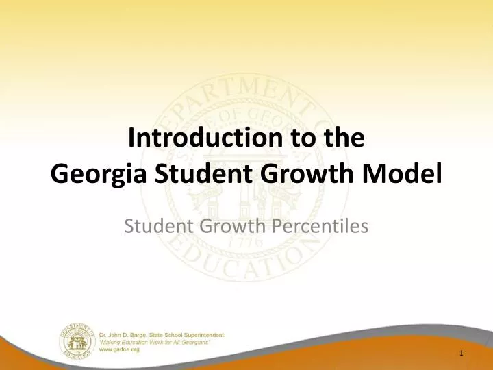 introduction to the georgia student growth model