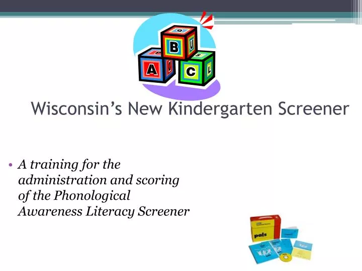 wisconsin s new kindergarten screener