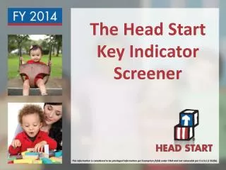 The Head Start Key Indicator Screener