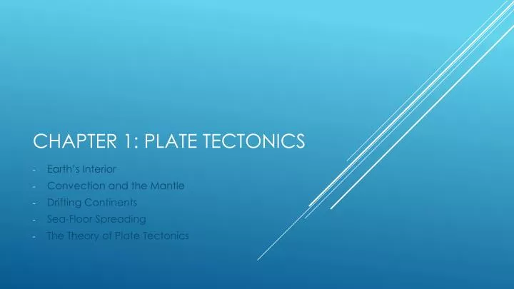 chapter 1 plate tectonics