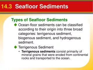 14.3 Seafloor Sediments