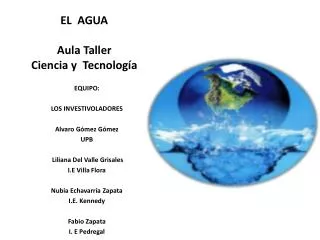 el agua aula taller ciencia y tecnolog a