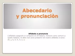 abecedario y pronunciaci n