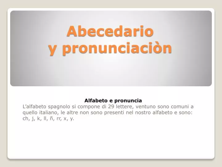 abecedario y pronunciaci n