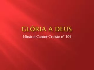 gl ria a deus
