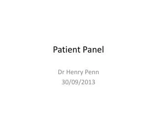 Patient Panel