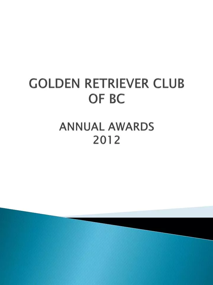 golden retriever club of bc annual awards 2012