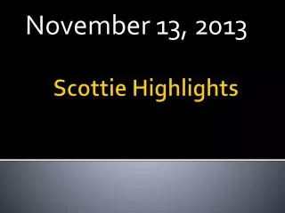 Scottie Highlights