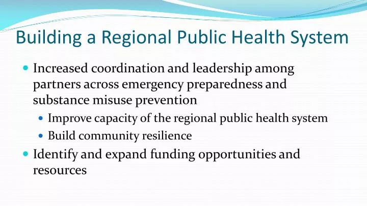 building a regional public health system