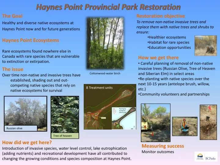 haynes point provincial park restoration
