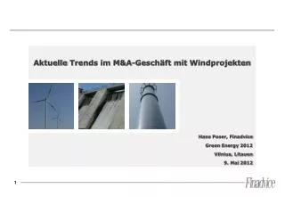 Aktuelle Trends im M&amp;A-Geschäft mit Windprojekten